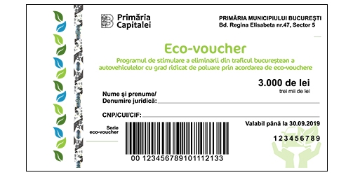 tichet eco voucher up romania eliminare poluare trafic bucurestean