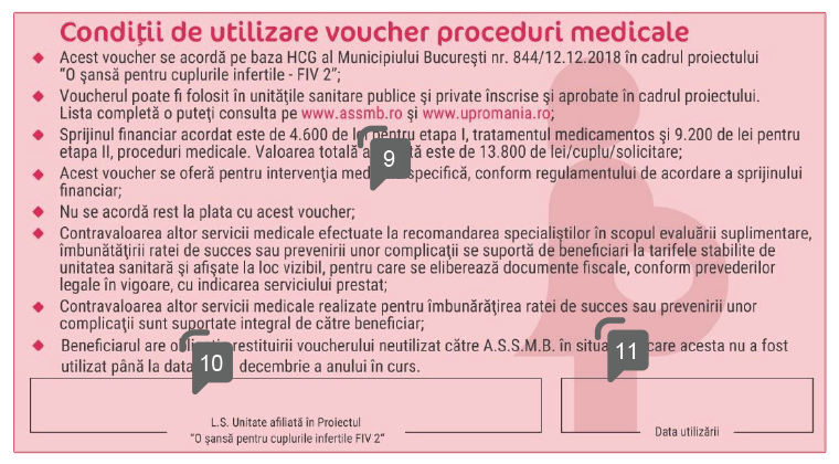 specimen spate elemente securitate voucher proceduri medicale  fertilizare up romania