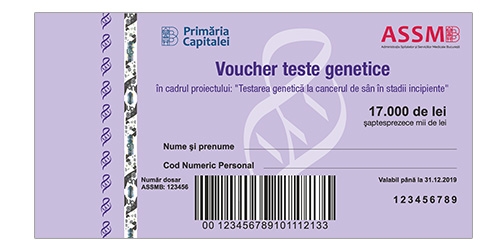 tichet voucher testare genetica cancer san up romania