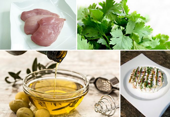 Camembert cu pui la gratar